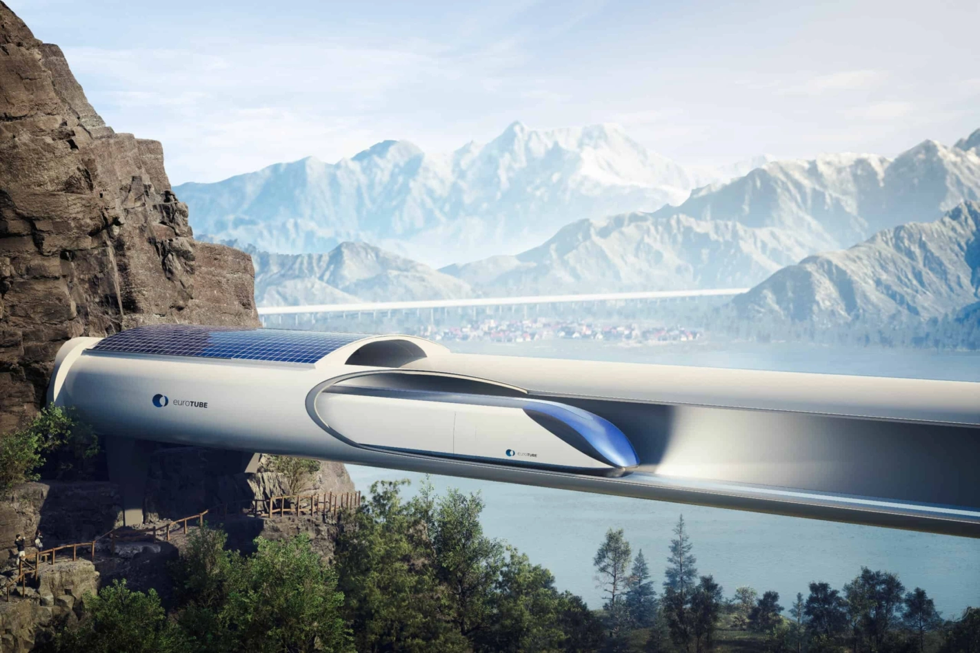 Nur der kleinste Teil von möglichen Hyperloop-Strecken dürfte oberirdisch verlaufen. Foto: Europe Tube