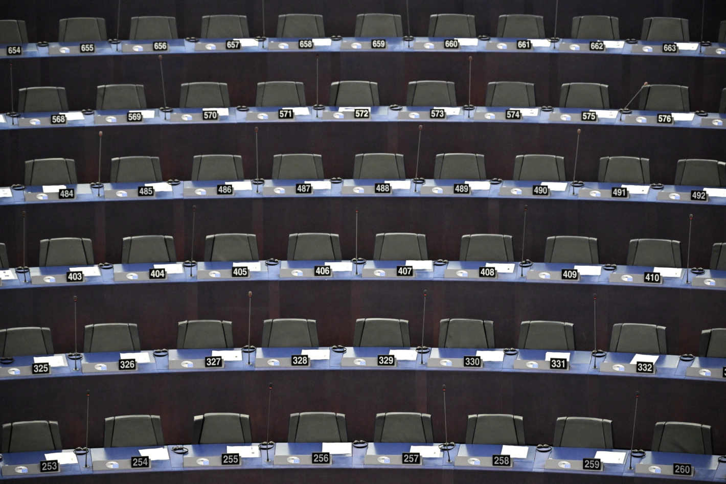 Der Saal des Europaparlaments in Strassburg. Foto: Hans Klaus Techt (APA)